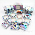 butterfly holographic lash packaging square eyelash boxes